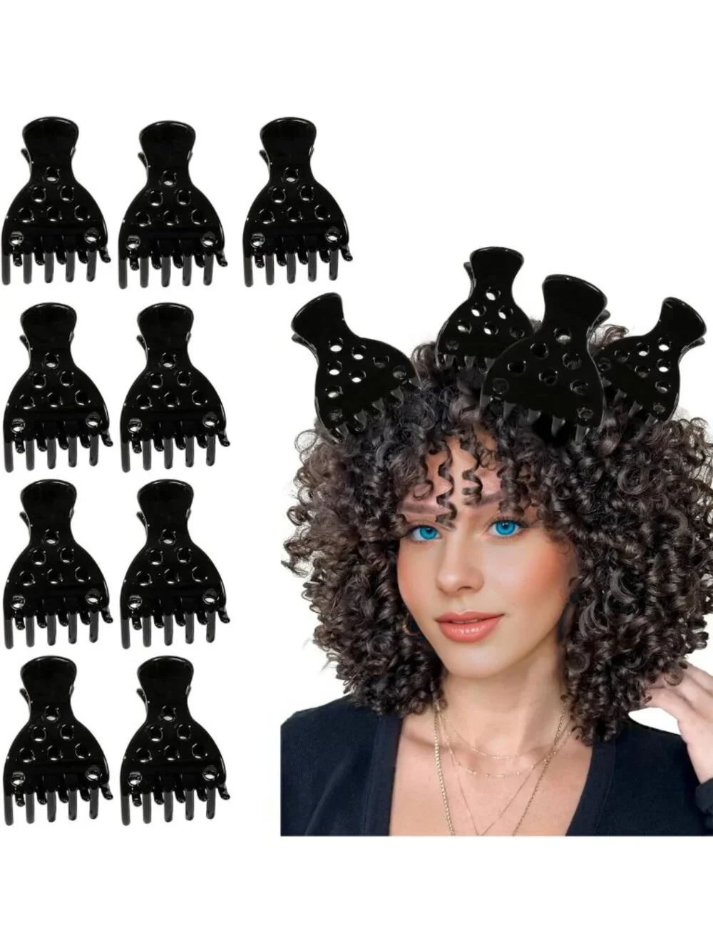 Hair Volume Clips for Curly & Thick Hair - Root Lifter Claw Clips for Boosted